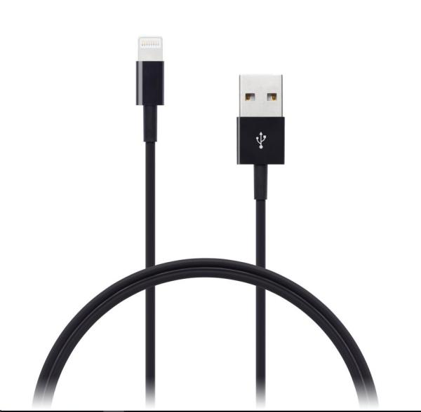 CONNECT IT Wirez Apple Lightning - USB,  čierny,  1 m