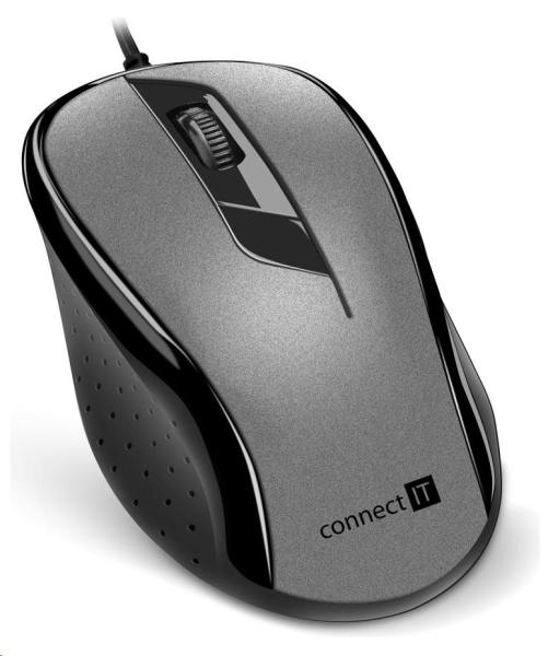CONNECT IT Optická myš,  USB,  sivá