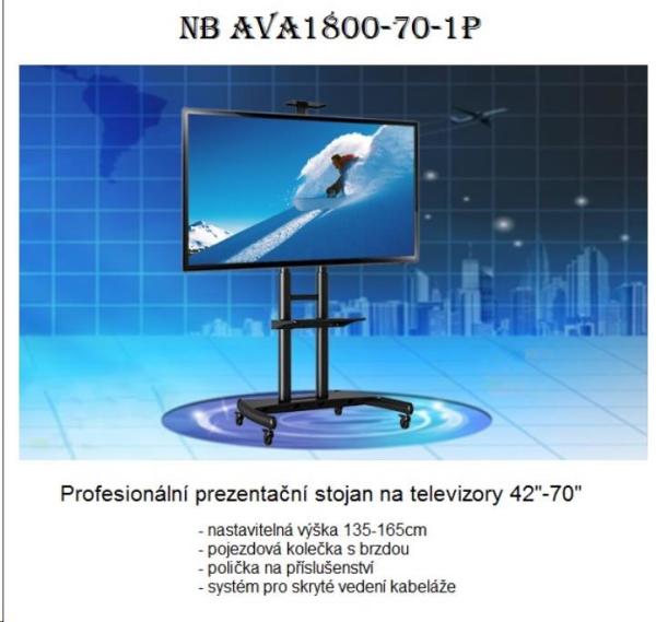 Profesionální stojan na Tv a monitory 43" - 100", výškové nastavení  - držák2