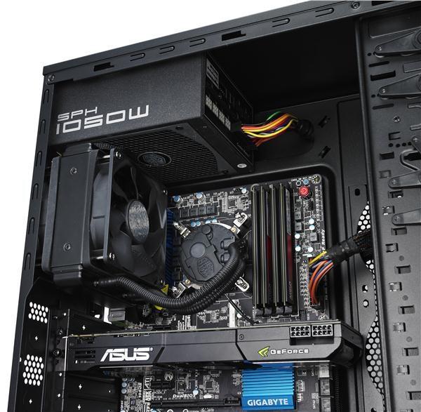 Cooler Master case Force 500,  ATX,  1x 120mm Fan,  Černá7