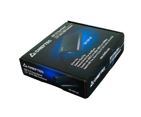 Externý rám CHIEFTEC pre SATA HDD/ SSD 2, 5",  USB3.1