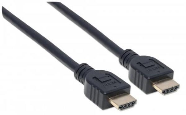 MANHATTAN Nástenný vysokorýchlostný kábel CL3 HDMI s Ethernetom,  HEC,  ARC,  3D,  4K,  tienený,  1 m,  čierny1