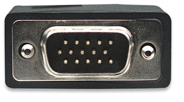 MANHATTAN Kábel SVGA k monitoru s feritovými jadrami,  HD15 Male /  HD15 Male,  1.8 m,  čierna1