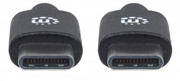 MANHATTAN Hi-Speed USB-C kábel,  Type-C Male to Type-C Male,  2 m,  čierny2