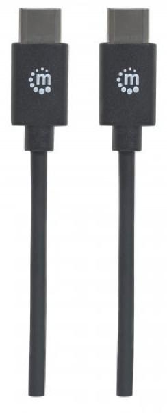 MANHATTAN Hi-Speed USB-C kábel,  Type-C Male to Type-C Male,  2 m,  čierny3