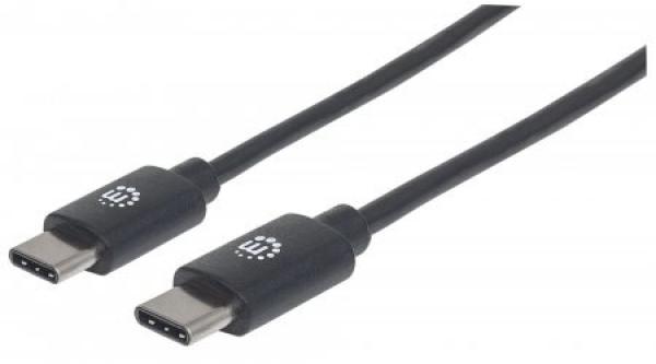 MANHATTAN vysokorýchlostný kábel USB-C,  samec typu C na samec typu C,  3 m,  čierny