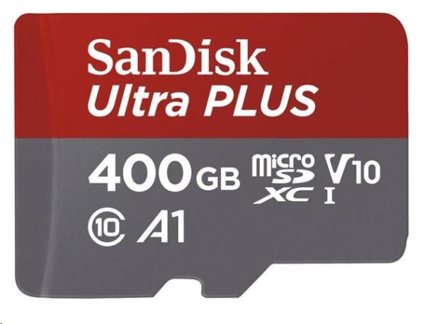 Karta SanDisk MicroSDXC 400 GB Ultra (100 MB/s, A1 Class 10 UHS-I, Android) + adaptér1