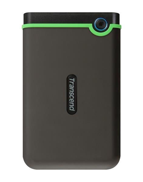 Externý pevný disk TRANSCEND 2, 5" USB 3.1 StoreJet 25M3S,  2 TB,  čierna (SATA,  gumové puzdro,  proti nárazom)2