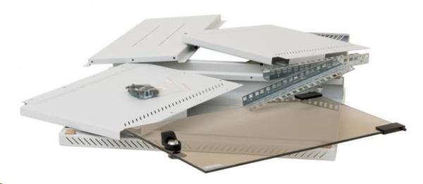 19" jednodielny rack TRITON 4U/ 400 mm - FLAT PACK,  čierny5