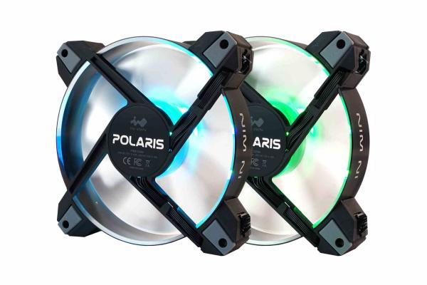 IN WIN ventilátor Polaris RGB Aluminium (dvojbalenie)1