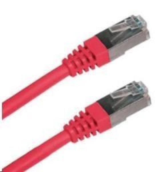 XtendLan patch kábel Cat6A, SFTP, LS0H - 0,3m, červený (predaj po 10 ks)