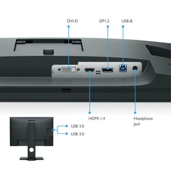 BENQ MT LCD LED IPS 24, 1" SW240, 1920x1200, 250nits, 1000:1, 5ms, DVI-DL, DP, USB, H/ Wkalibrácia, miniDP-DP kábel,  DVI, USB4