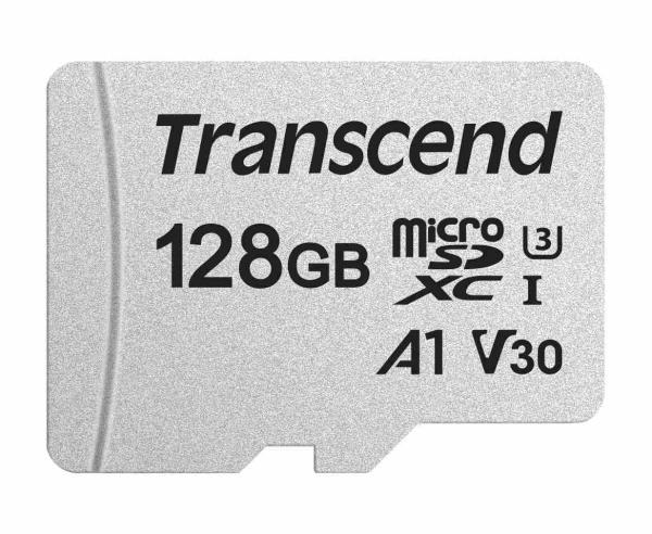 Karta TRANSCEND MicroSDXC 128GB 300S,  UHS-I U3 V30,  bez adaptéra