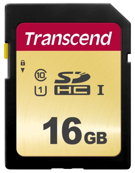 Karta TRANSCEND SDHC 16GB 500S,  UHS-I U1 (R:95/ W:60 MB/ s)