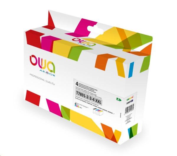OWA Armor kazeta pre EPSON PACK 4 REMAN. T789 BCMY,  73ml/ 3x38ml,  T789140/ T789240/ T789340/ 789440,  CMYK
