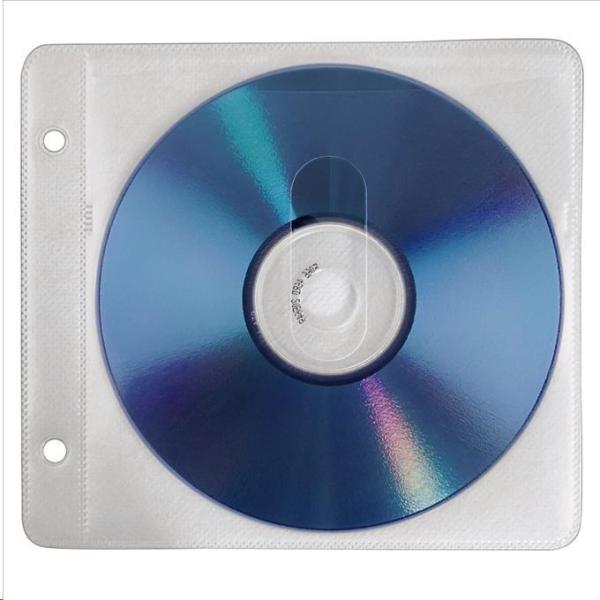 Krúžkové puzdrá na CD/ DVD značky Hama,  50 ks./ balenie,  biela1