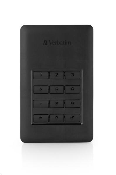 VERBATIM HDD 2.5" 2 TB vrátane.KEYPAD USB3.1 USB 3.0 GDPR