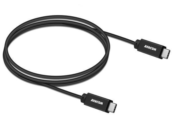Dátový a nabíjací kábel USB Type-C - USB Type-C,  100cm,  60W E-Mark,  čierny0