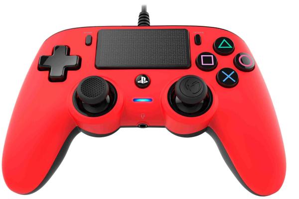 Nacon Wired Compact Controller - ovladač pro PlayStation 4 - červený0