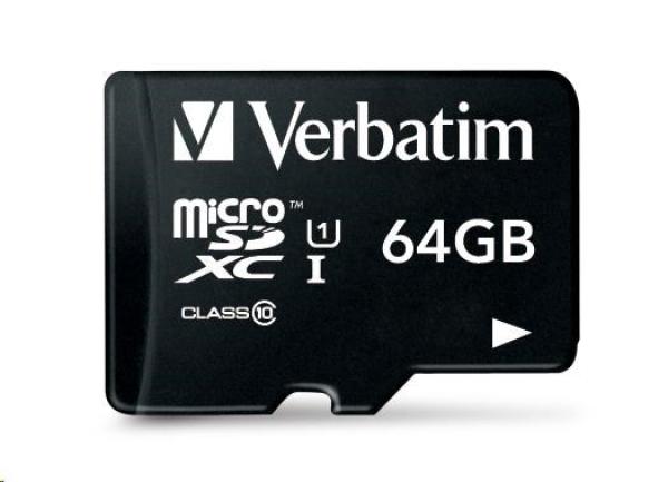 VERBATIM Tablet microSDHC C10/U1 s USB čítačkou 64GB (R:70MB/s, W:10MB/s)2