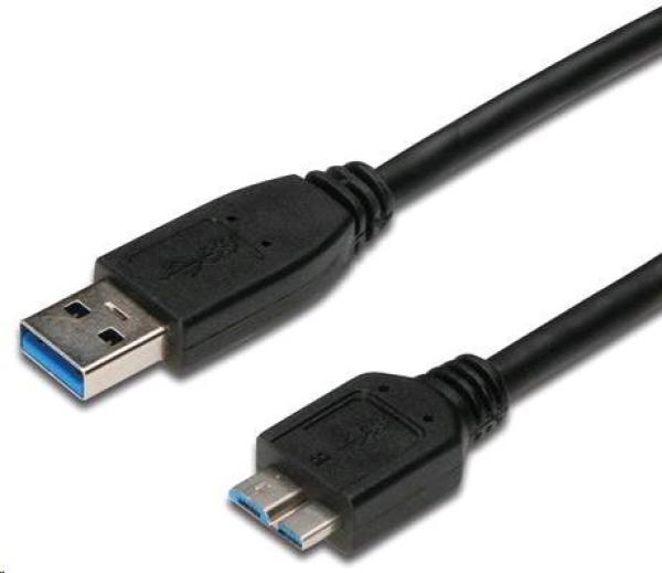 Kábel USB PREMIUMCORD 3.0 A - Micro B 0, 5 m,  prepojenie (M/ M)
