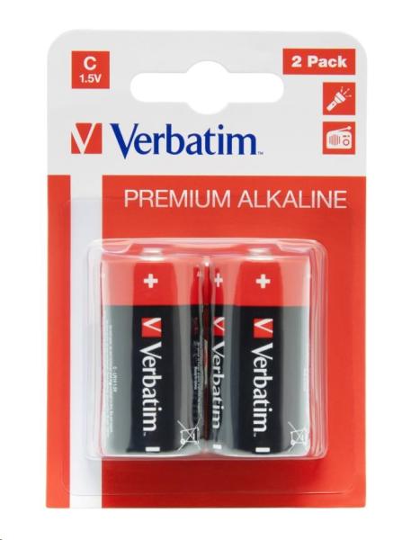 VERBATIM Alkalické baterie C,  2 PACK / LR141