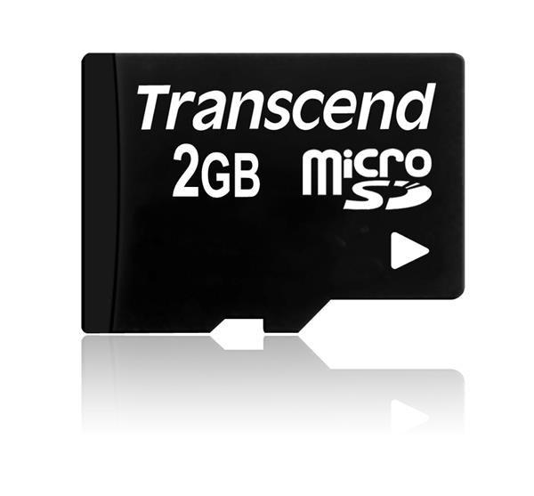 Karta TRANSCEND MicroSD 2 GB,  bez adaptéra