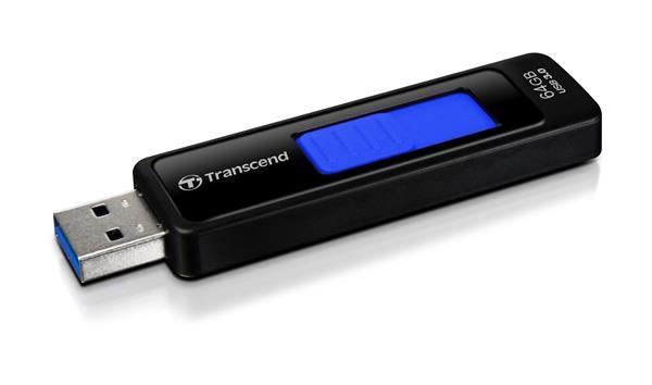 TRANSCEND Flash disk 64GB JetFlash®760,  USB 3.0 (R:80/ W:25 MB/ s) čierna/ tmavomodrá0