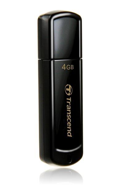 TRANSCEND Flash disk 4GB JetFlash®350,  USB 2.0 (R:13/ W:4 MB/ s) čierna2