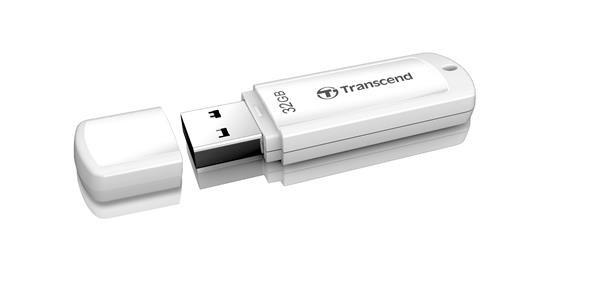 TRANSCEND Flash disk 32GB JetFlash®370,  USB 2.0 (R:16/ W:6 MB/ s) biela