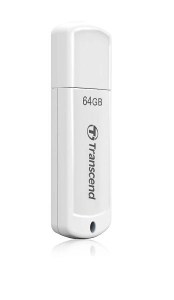 TRANSCEND Flash disk 64GB JetFlash®370,  USB 2.0 (R:16/ W:6 MB/ s) biela1
