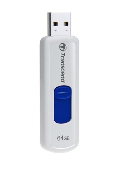 TRANSCEND Flash disk 64GB JetFlash®530,  USB 2.0 (R:16/ W:6 MB/ s) biela/ modrá kráľovská1