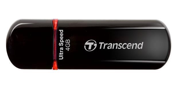 TRANSCEND Flash disk 4GB JetFlash®600, USB 2.0 (R:20/W:10 MB/s) čierna/červená