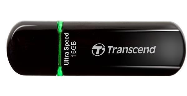 TRANSCEND Flash disk 16GB JetFlash®600,  USB 2.0 (R:32/ W:16 MB/ s) čierna/ zelená
