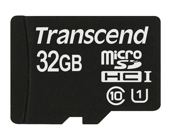 Karta TRANSCEND MicroSDHC 32GB Premium,  Class 10 UHS-I 300x,  bez adaptéra
