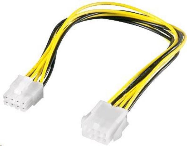 PREMIUMCORD Napájací kábel vnútorný 8pin,  predĺženie 28cm