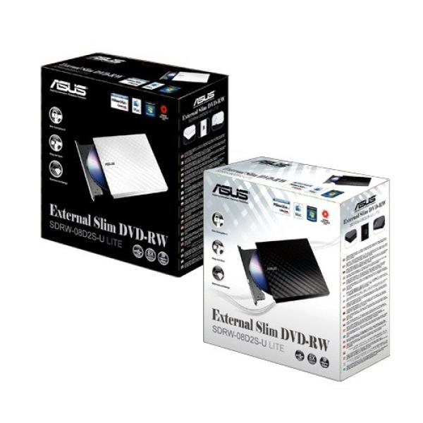 ASUS DVD Writer SDRW-08D2S-U LITE/ WHITE,  externá štíhla DVD-RW,  biela,  USB2