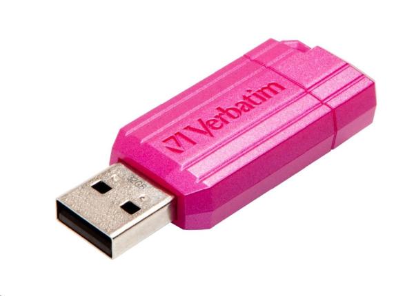VERBATIM Flash disk 32 GB Hi-Speed Store &quot;n&quot; Go,  Pinstripe,  USB 2.0,  Horúco ružová3