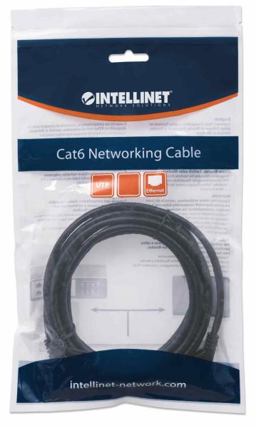 Intellinet Patch kábel Cat6 UTP 0, 5 m čierny,  cca2