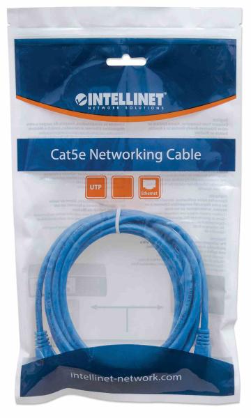Intellinet Patch kábel Cat6 UTP 5m modrý,  cca0