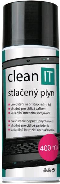 CLEAN IT Stlačený vzduch 400 ml (náhrada za CL-1)