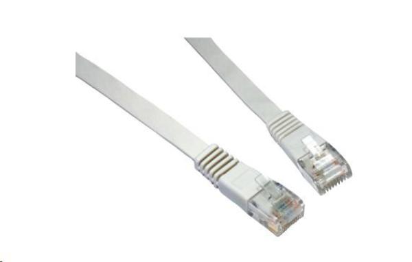 Solarix Patch kábel plochý CAT6 UTP LSOH 1m sivý,  odolný voči nárazom C6-111GY-1MB