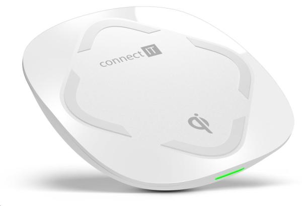 Bezdrôtová rýchlonabíjačka CONNECT IT Qi CERTIFIED,  10 W,  biela
