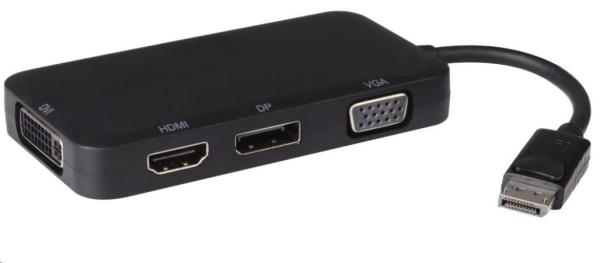 Adaptér PREMIUMCORD DisplayPort - DP + HDMI + DVI + VGA ,  1080p,  4K*2K