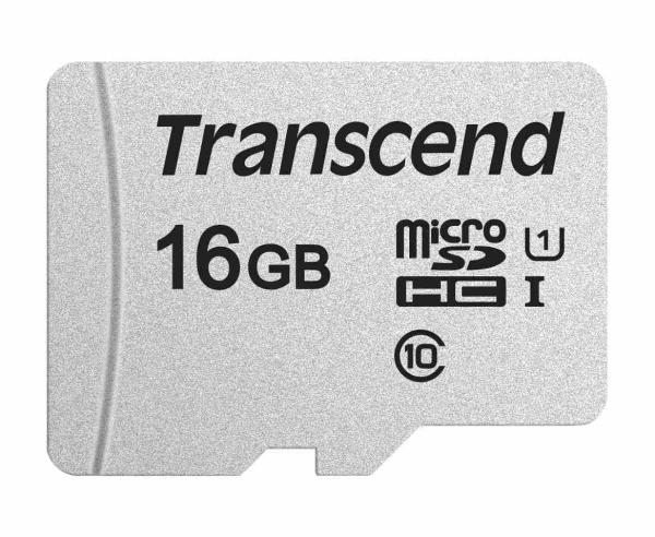 Karta TRANSCEND MicroSDHC 16GB 300S,  UHS-I U1 + adaptér