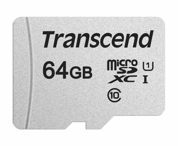 Karta TRANSCEND MicroSDXC 64GB 300S,  UHS-I U1 + adaptér