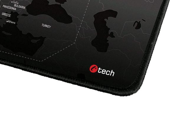 Herná podložka pod myš C-TECH MP-01E (Európa),  320x270x4mm,  obšité okraje2