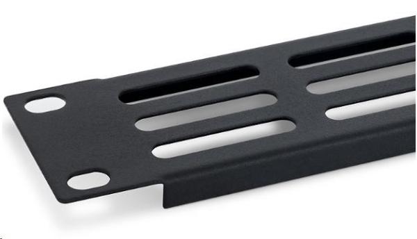 TRITON 19" 1U perforovaný oválny držiak 36 x 6 mm,  čierny1