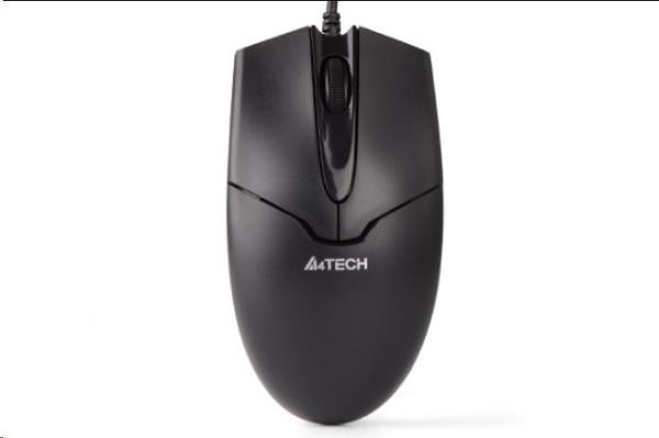 A4tech OP-550NU,  myš,  2 kliknutia,  1 koliesko,  3 tlačidlá,  USB,  čierna