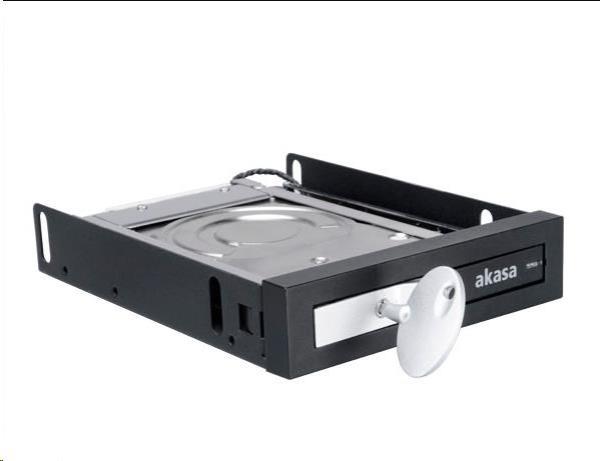 AKASA HDD box Lokstor M25,  1x 2.5" HDD stojan na 3.5",  vnútorná poloha,  čierna3